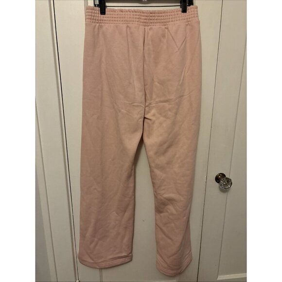 Pact Courtside Fleece Split Ankle Wide Leg Sweatpants Blush Posey Women's M NWT - Picture 7 of 7